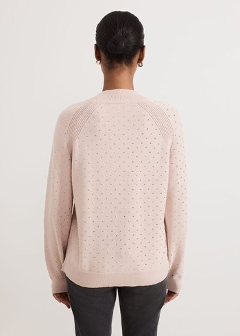 Phase Eight Tala Hotfix Knitwear Pink Australia | AR7814952